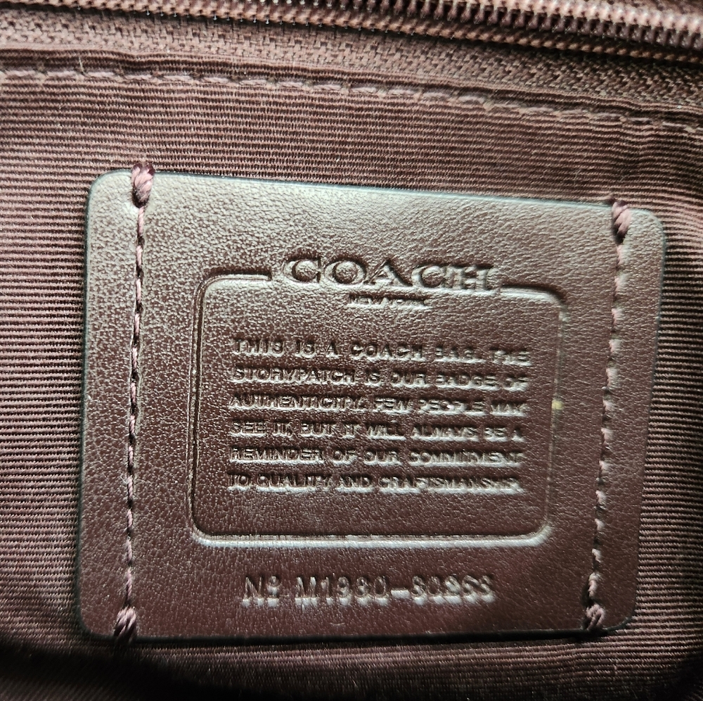 Coach Hallie Pebbled Leather Hobo Shoulder Bag In Teal - Picture 15 of 15